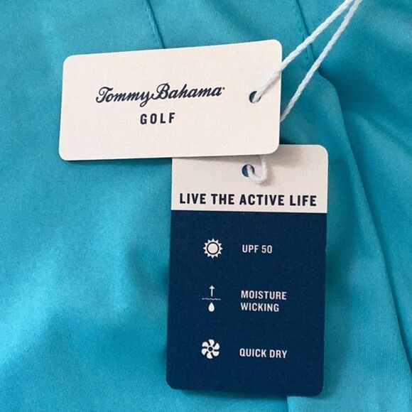 TOMMY BAHAMA NWT WOMENS OUTDOOR ACTIVE GOLF SKIRT TURQUOISE UPF 50 QUICK DRY LG - Picture 4 of 8